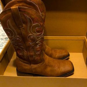 Shesole Square Toe Womens Cowboy Boots SZ 9
